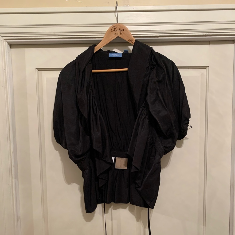 Simply Vera Short Bubble Sleeve Tie Top